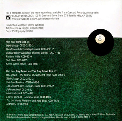 Herb Ellis-Ray Brown Sextet : In The Pocket: After You've Gone / Hot Tracks (2xCD, Comp)