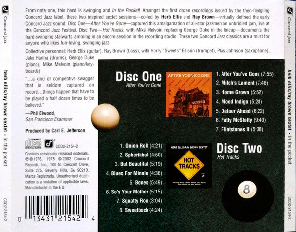 Herb Ellis-Ray Brown Sextet : In The Pocket: After You've Gone / Hot Tracks (2xCD, Comp)