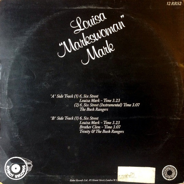 Louisa Mark And Bushrangers : 6 Six Street (12", Single)