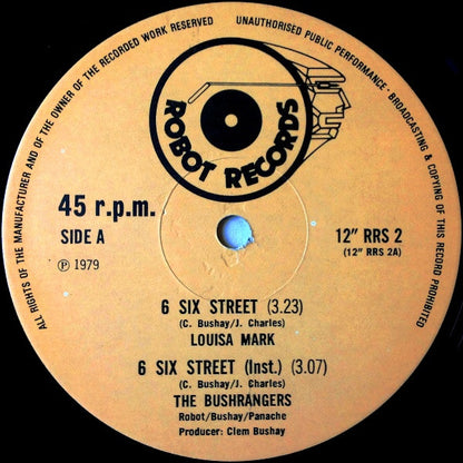 Louisa Mark And Bushrangers : 6 Six Street (12", Single)