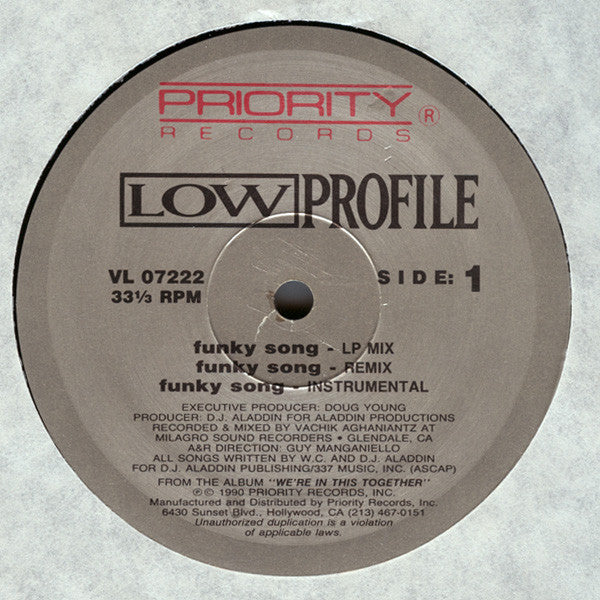 Low Profile : Funky Song (12")