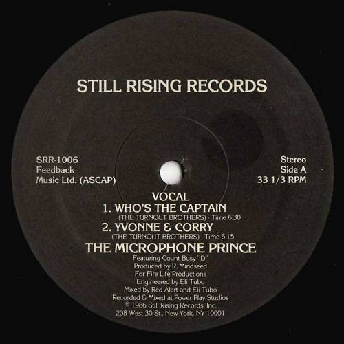 The Microphone Prince Feat. Count Busy "D"* : Who's The Captain / Yvonne And Corry (12")