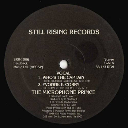 The Microphone Prince Feat. Count Busy "D"* : Who's The Captain / Yvonne And Corry (12")