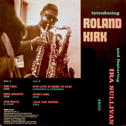 Roland Kirk : Introducing Roland Kirk (LP, Album, RE)
