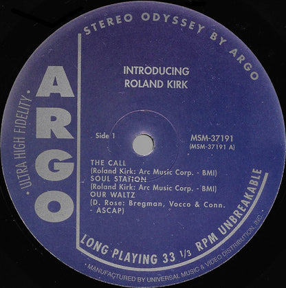 Roland Kirk : Introducing Roland Kirk (LP, Album, RE)