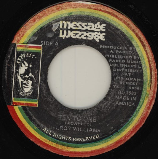 Delroy Williams / The Roots Radics : Ten To One (7")