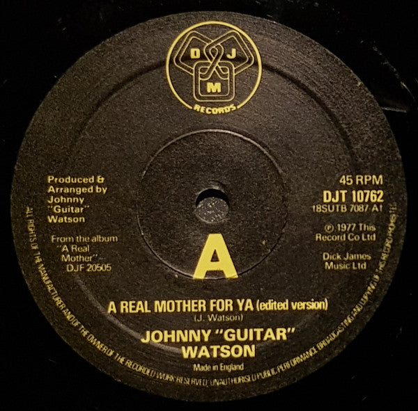 Johnny Guitar Watson : A Real Mother For Ya (12", Single)