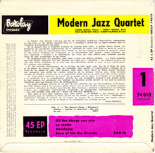 The Modern Jazz Quartet : 1 - All The Things You Are (7", EP)