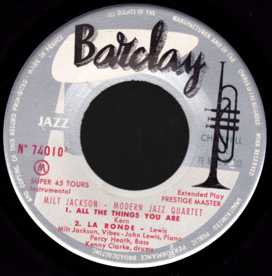 The Modern Jazz Quartet : 1 - All The Things You Are (7", EP)