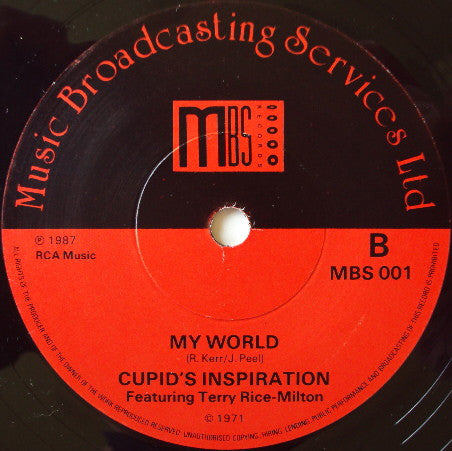 Cupid's Inspiration Featuring Terry Rice-Milton : Yesterday Has Gone (7", RE)