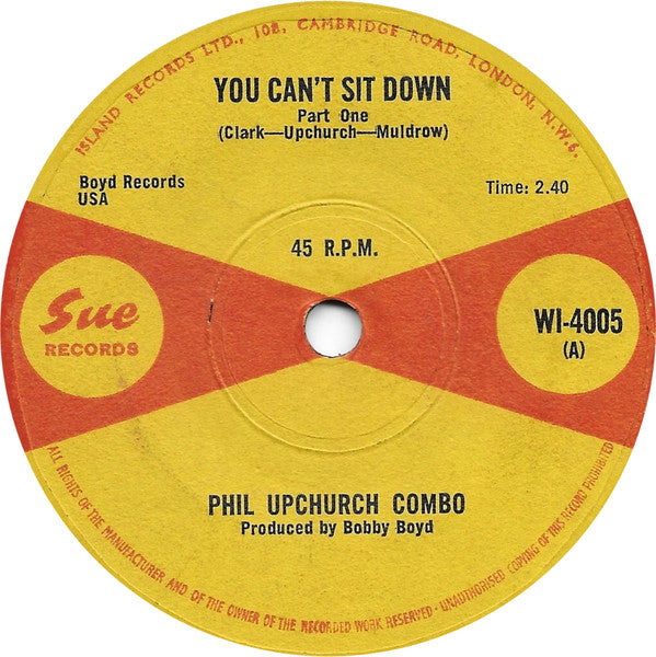 Phil Upchurch Combo : You Can't Sit Down (7", Single, RE, Sol)