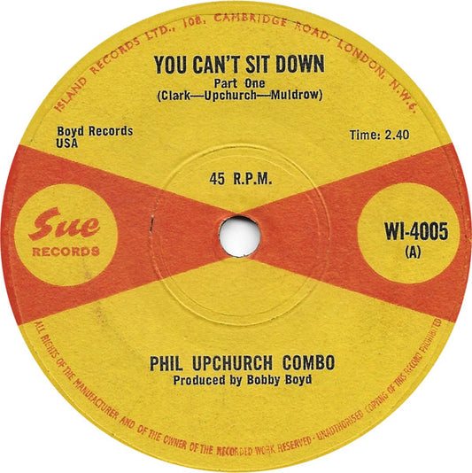 Phil Upchurch Combo : You Can't Sit Down (7", Single, RE, Sol)