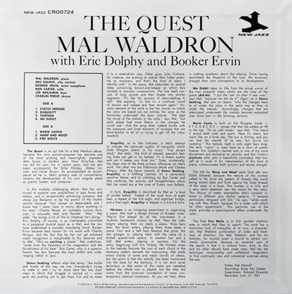 Mal Waldron With Eric Dolphy And Booker Ervin : The Quest (LP, Album, RE, 180)