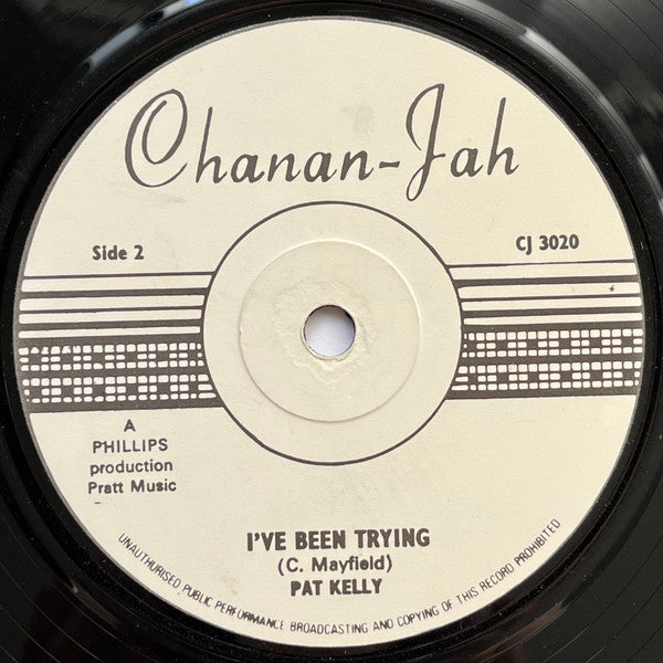 Pat Kelly & Dillinger : Talk About Love / I've Been Trying (12", Bla)