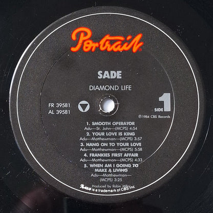 Sade : Diamond Life (LP, Album, Pit)