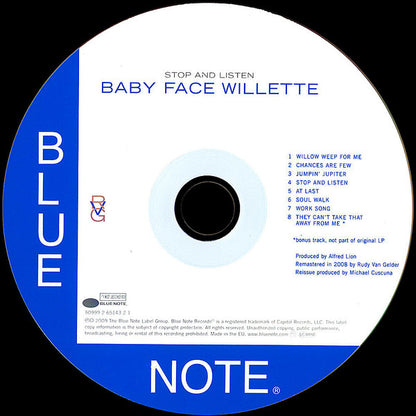 Baby Face Willette* : Stop And Listen (CD, Album, RE, RM)