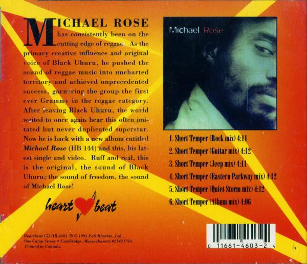 Michael Rose : Short Temper (CD, Maxi)