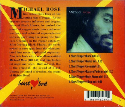 Michael Rose : Short Temper (CD, Maxi)
