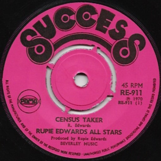 Rupie Edwards All Stars : Census Taker (7", Pus)