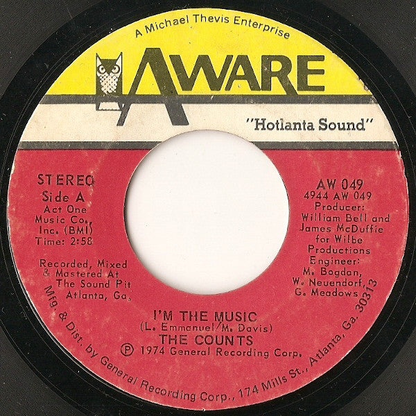The Counts : I'm The Music / At The Fair (7", Styrene)