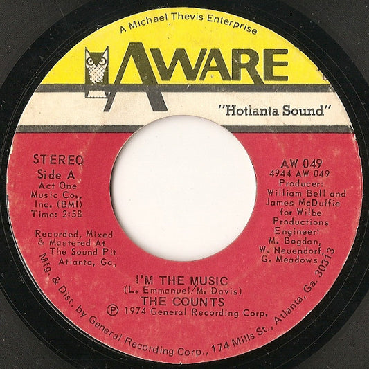 The Counts : I'm The Music / At The Fair (7", Styrene)