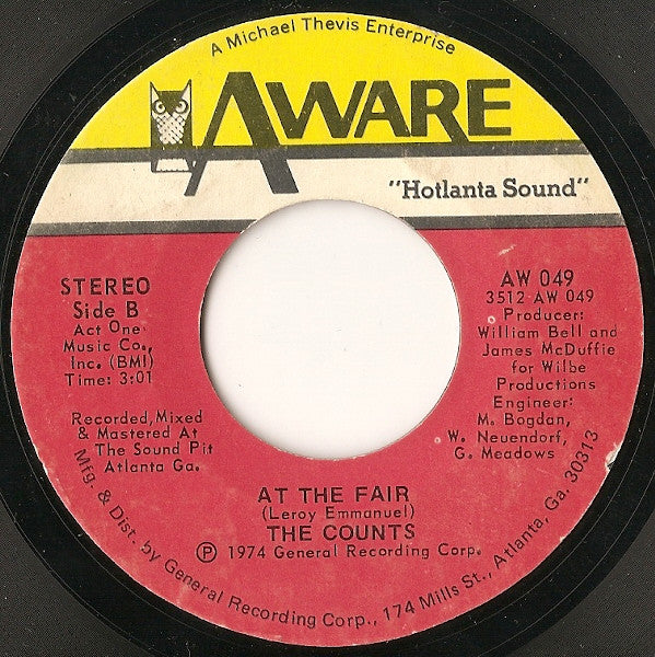 The Counts : I'm The Music / At The Fair (7", Styrene)