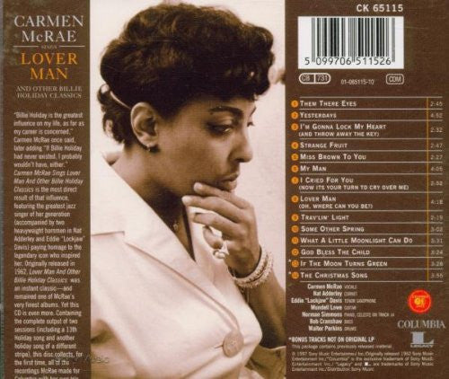 Carmen McRae : Sings Lover Man And Other Billie Holiday Classics (CD, Album, RE, RM)