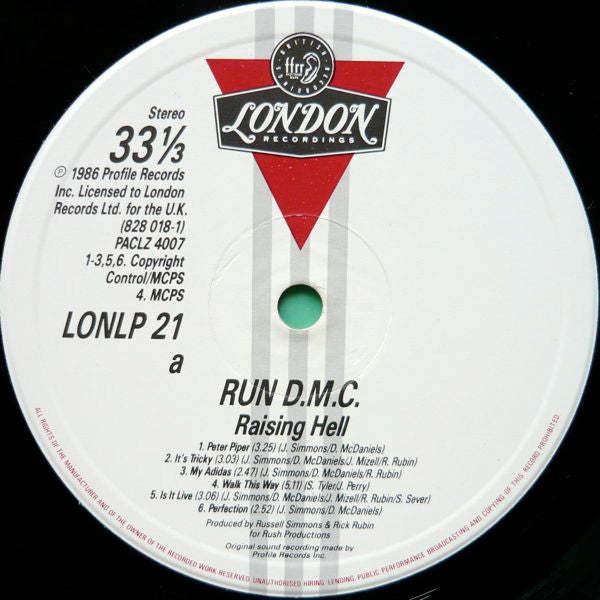 Run-DMC : Raising Hell (LP, Album, Gre)