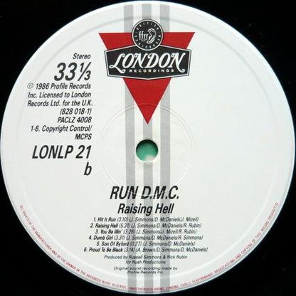 Run-DMC : Raising Hell (LP, Album, Gre)