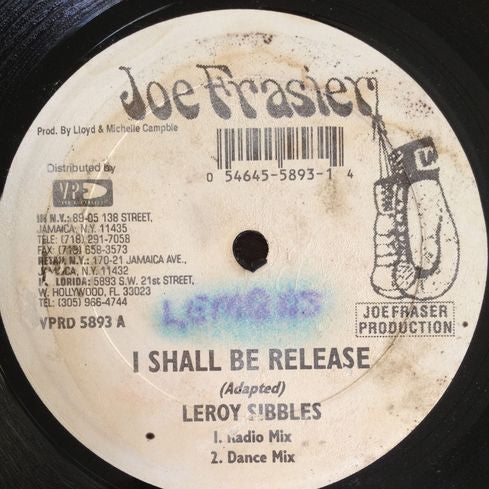Leroy Sibbles / Mafia & Fluxy & Bongo Herman : I Shall Be Release / Rythem With Gongos (12")
