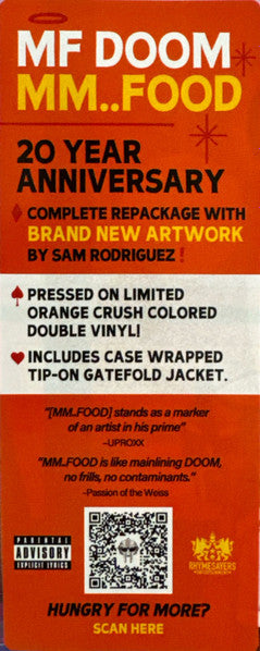 MF Doom : MM..Food (2xLP, Album, Ltd, RE, Ora)