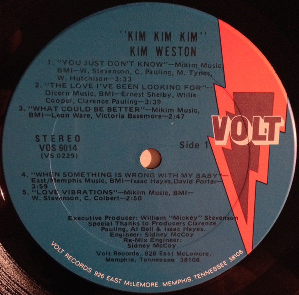 Kim Weston : Kim Kim Kim (LP, Album, Ter)