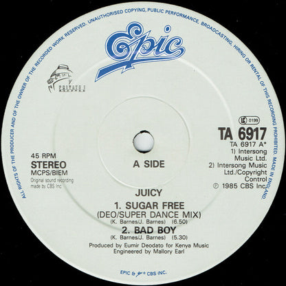 Juicy : Sugar Free (12", Single)