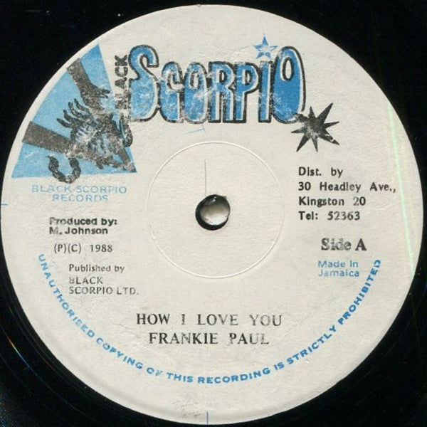 Frankie Paul : How I Love You (12")