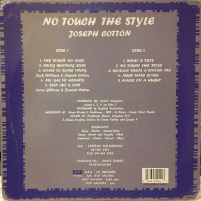 Joseph Cotton : No Touch The Style (LP, Album)