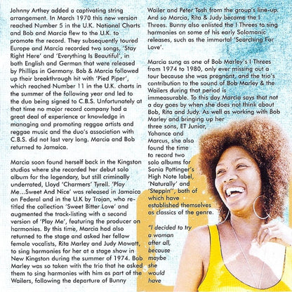 Marcia Griffiths : Play Me Sweet And Nice (CD, Album, RE, RM)