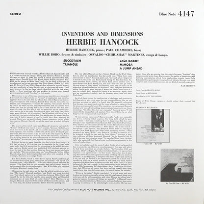 Herbie Hancock : Inventions And Dimensions (LP, Album, RE)