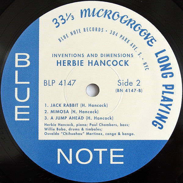 Herbie Hancock : Inventions And Dimensions (LP, Album, RE)