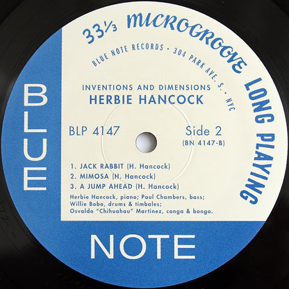 Herbie Hancock : Inventions And Dimensions (LP, Album, RE)
