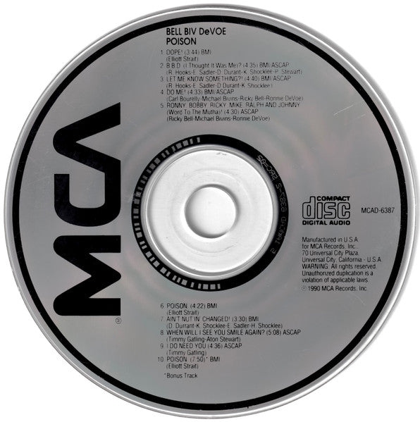 Bell Biv Devoe : Poison (CD, Album, SRC)
