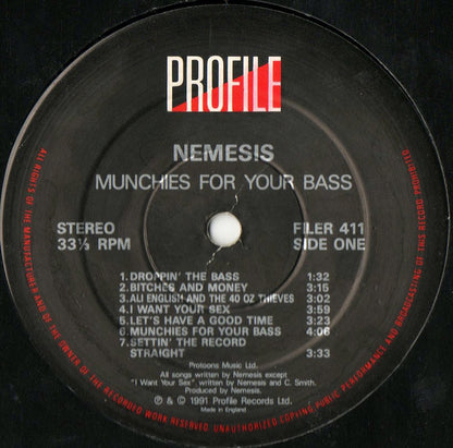 Nemesis (3) : Munchies For Your Bass (LP, Album)