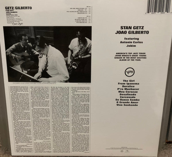 Stan Getz, João Gilberto : Getz / Gilberto (LP, Album, RE, Tra)