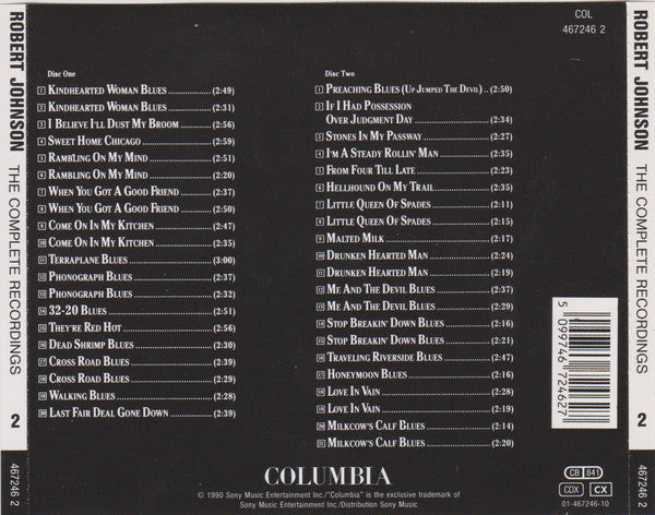 Robert Johnson : The Complete Recordings (2xCD, Comp, RE)