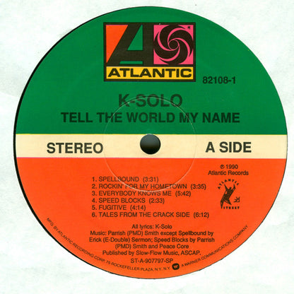 K-Solo : Tell The World My Name (LP, Album)