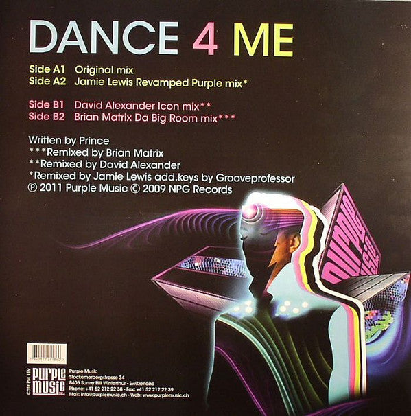 Prince : Dance 4 Me (12", Single)