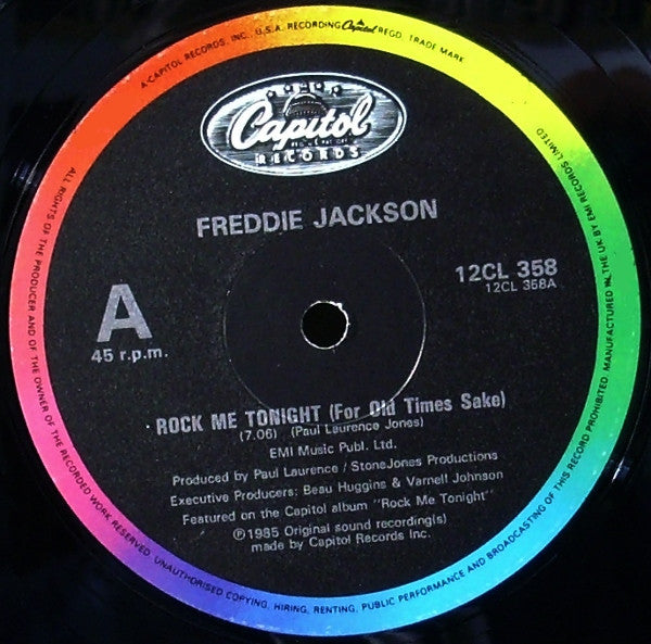 Freddie Jackson : Rock Me Tonight (For Old Times Sake) (12", Single)