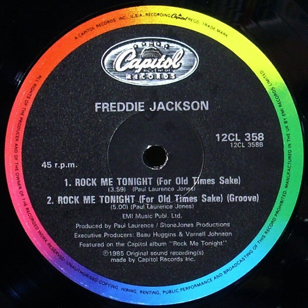 Freddie Jackson : Rock Me Tonight (For Old Times Sake) (12", Single)