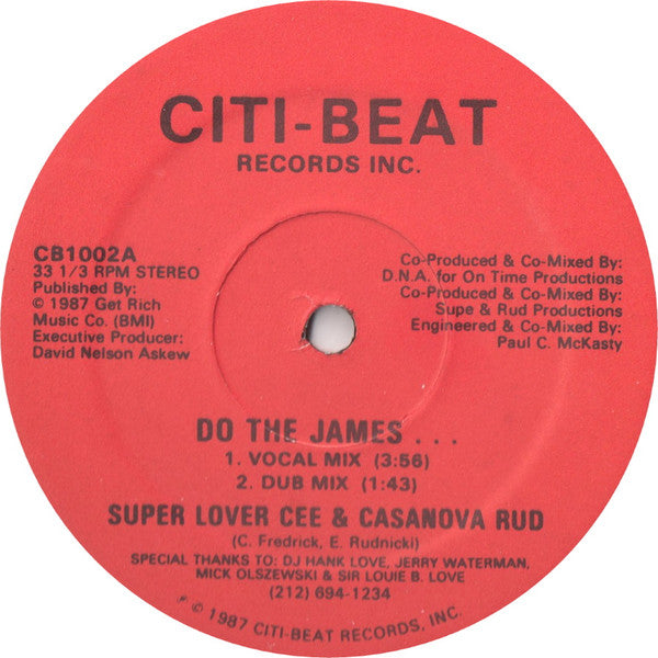 Super Lover Cee & Casanova Rud : Do The James... (12")