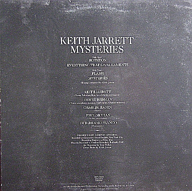 Keith Jarrett : Mysteries (LP, Album)