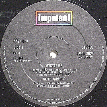 Keith Jarrett : Mysteries (LP, Album)